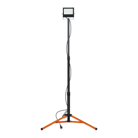 LED Prožektors Ar Statīvu Virone Nivalis 50W, 4000K, 4000lm, IP65, Melns/Oranžs (FL-19) | Spotlights | prof.lv Viss Online