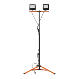 LED Prožektors Ar Statīvu Virone Nivalis 2x30W, 4000K, 2x2400lm, IP65, Melns/Oranžs (FL-20) | Spotlights | prof.lv Viss Online