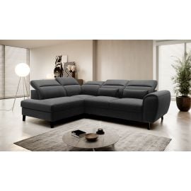 Eltap Noble Flores Corner Pull Out Sofa 201x255x100cm, Black (CO-NOB-LT-10FL) | Living room furniture | prof.lv Viss Online