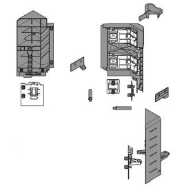 Комплект Blum Syncromotion для выдвижения углового шкафа, серый (Z33D00E0A6 WA-G) | Аксессуары для механизмов выдвижных ящиков | prof.lv Viss Online