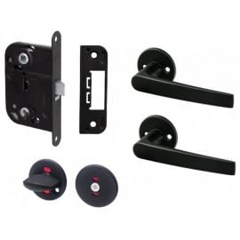 Valnes Door Lock, Set, Black (VAL2014ZNSETWCB) | Door locks | prof.lv Viss Online