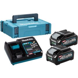 Зарядное устройство Makita XGT DC40RA + аккумулятор BL4040 40V 2x4Ah | Комплекты аккумуляторов и зарядных устройств | prof.lv Viss Online