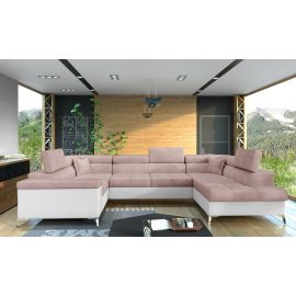 Eltap Thiago Omega/Soft Corner Pull-Out Sofa 43x208x88cm, Pink (Th_04) | Corner couches | prof.lv Viss Online