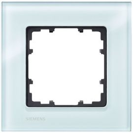 Siemens Delta Miro Зеленая стеклянная рамка для металлических зажимов 1-мест., Зеленый (5TG1201) | Розетки и выключатели скрытого монтажа | prof.lv Viss Online
