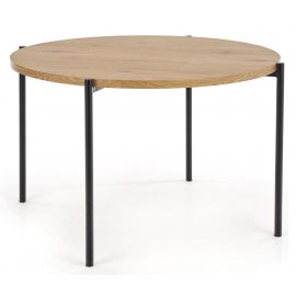 Halmar Morgan Kitchen Table 120x120cm, Oak/Black | Kitchen tables | prof.lv Viss Online