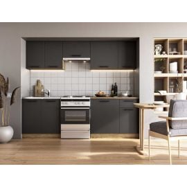 Halmar Daria Kitchen Equipment Set, 240cm, Black | Kitchen equipment | prof.lv Viss Online