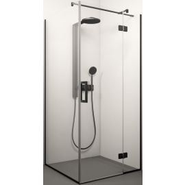 Glass Service Lorena 120x120cm H=200cm Square Shower Enclosure Transparent Black (120x120LOR_B) | Shower cabines | prof.lv Viss Online