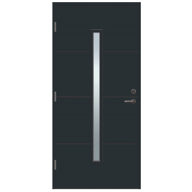 Двери Viljandi Storo VU 1R наружные, черные, 888x2080 мм, левые (510653) | Наружная дверь | prof.lv Viss Online