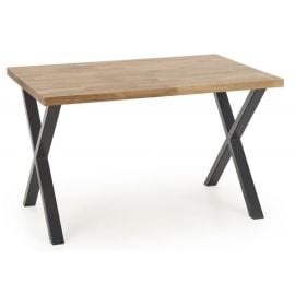 Halmar Apex Kitchen Table 120x78cm, Oak/Black | Halmar | prof.lv Viss Online