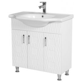 Аква Родос Асоль 80 ванная комната шкаф с раковиной Белый (195839) | Мебель для ванной | prof.lv Viss Online