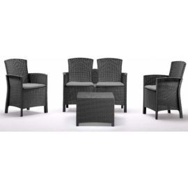 Dārza Mēbeļu Komplekts Bica Lido 3, Galds + dīvāns + 2 krēsli, Pelēks (1692174) | Outdoor furniture sets | prof.lv Viss Online