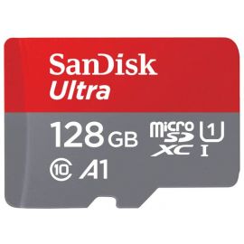 Micro SD-карта памяти SanDisk SDSQUAB 150 МБ/с с адаптером SD, красно-серая | Носители данных | prof.lv Viss Online