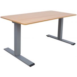 Home4You Ergo Optimal Height Adjustable Desk, With 2 Motors, Grey/Walnut | Height adjustable tables | prof.lv Viss Online