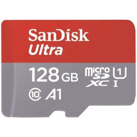 Micro SD-карта памяти SanDisk SDSQUAB 140 МБ/с с адаптером SD, красно-серая | Sandisk | prof.lv Viss Online