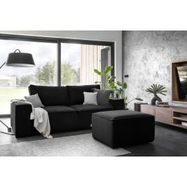 Раскладной диван Eltap 260x104x96 см универсальный угол, черный (SO-SILL-10VE) | Мягкая мебель | prof.lv Viss Online