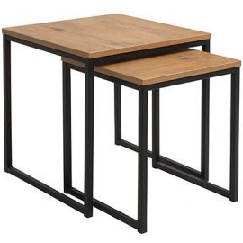 Black Red White Coffee Table 40x40/50x50cm, Oak (D05034-LAW/40+LAW/50-DDZN) | Coffee tables | prof.lv Viss Online