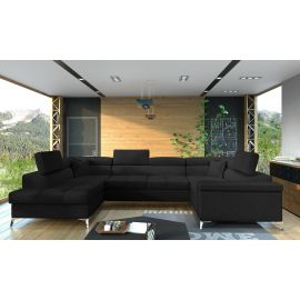 Eltap Thiago Sawana Corner Pull-Out Sofa 43x208x88cm, Black (Th_30) | Corner couches | prof.lv Viss Online
