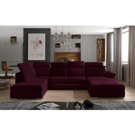 Eltap Evanell MatVelvet Corner Pull-Out Sofa 216x336x102cm, Pink (Evl_55) | Corner couches | prof.lv Viss Online