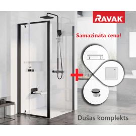 Ravak SET 19 90x90cm Shower Enclosure with Tray (23SETP2) | Ravak | prof.lv Viss Online