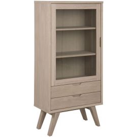 Home4You A-Line Display Cabinet, 36x72x145cm, Oak (AC74850) | Display cabinets | prof.lv Viss Online