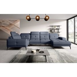 Eltap Neviro Poco Corner Sofa 201x350x77cm, Blue (CO-NEV-LT-40PO) | Corner couches | prof.lv Viss Online