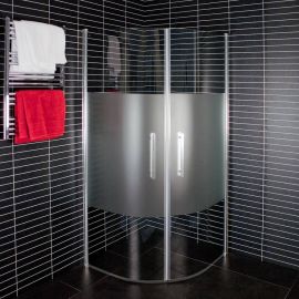 Duschy Round 80cm 5213 80 Shower Door H=190cm (1 side) Transparent Chrome (5213-80) | Shower doors and walls | prof.lv Viss Online