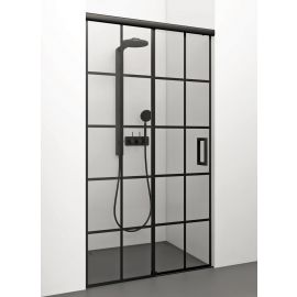 Glass Service Serena 150cm 150SER_B_D3 Shower Door Transparent Black | Stikla Serviss | prof.lv Viss Online