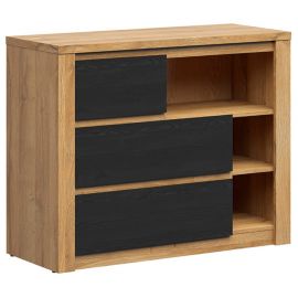 Black Red White Walton Chest of Drawers 42x104.5x84cm, Oak/Black | Living room furniture | prof.lv Viss Online