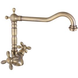 Rubineta Venezia 33 CROSS Bathroom Sink Faucet Bronze (170473) | Sink faucets | prof.lv Viss Online