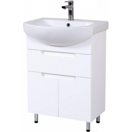 Aqua Rodos Quadro 60 Bathroom Sink with Cabinet White (195881) | Bathroom furniture | prof.lv Viss Online