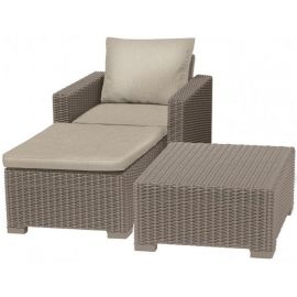 Keter Moorea Garden Furniture Set, Table + 2 Chairs Beige (29200418587) | Outdoor furniture sets | prof.lv Viss Online