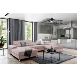 Eltap Lacante Gojo Corner Pull-Out Sofa 202x354x92cm, Pink (CO-LAC-RT-101GO) | Living room furniture | prof.lv Viss Online