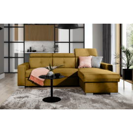 Eltap Fresia Cloud Corner Pull-Out Sofa 176x247x104cm, Yellow (CO-FR-RT-45NU) | Sofas | prof.lv Viss Online