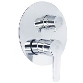 Rubineta Kubo 2F Uno Shower Mixer Chrome, with shower switch (170555) | Shower faucets | prof.lv Viss Online