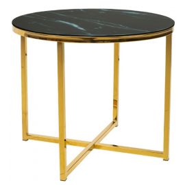 Black Red White Ditra Coffee Table 50x42cm, Black/Gold | Tables | prof.lv Viss Online