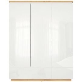 Black Red White Erla Wardrobe, 163x53x206cm, White/Oak (S426-SZF3D2S-BI/DMV/BIP) | Wardrobes, drawers, shelves | prof.lv Viss Online
