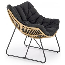 Halmar Whisper Relaxing Chair Black/Brown | Lounge chairs | prof.lv Viss Online