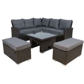 Home4you Madrid Garden Furniture Set Dark Brown | Outdoor furniture sets | prof.lv Viss Online