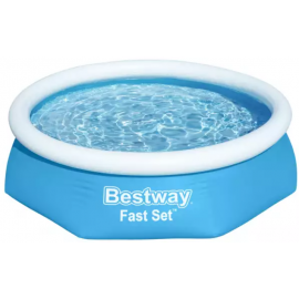 Бассейн надувной Bestway Fast Set 244x61 см бело-синий (142825) | Отдых для детей | prof.lv Viss Online