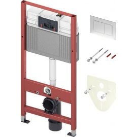 Tece TECEbase 9400412 Built-in WC Frame with TECEnow Chrome Plate Red/Grey (870003) | Tece | prof.lv Viss Online
