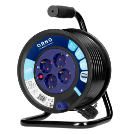 Pagarinātājs spolē Orno Ar zemējumu, 25m, 3x1.5mm² (OR-AE-13300(GS)/25M) | Orno | prof.lv Viss Online