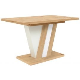 Black Red White Zatar Extendable Table 125x75cm, Light Oak/White | Kitchen tables | prof.lv Viss Online
