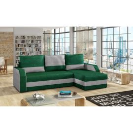 Stūra Dīvāns Izlaižams Eltap Giulio Kronos/Paros 150x237x90cm Tumši Zaļš/Pelēks (GIU_08) | Izvelkamie dīvāni | prof.lv Viss Online