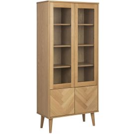 Home4You Nagano Display Cabinet 37x80x178cm, Oak (AC20495) | Display cabinets | prof.lv Viss Online
