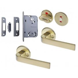 Valnes Door Lock Cylinder, Set, Brass (VAL2018SETMS) | Door locks | prof.lv Viss Online