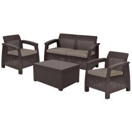 Keter Corfu Box Set Furniture Set Brown (29200180599) | Outdoor furniture sets | prof.lv Viss Online