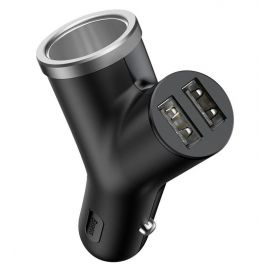 Базус CCALL-YX01 USB автомобильное зарядное устройство 40 Вт, черное/серое | Автомобильные зарядные устройства для телефонов | prof.lv Viss Online