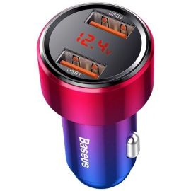 Baseus CCMLC20A-09 USB автомобильное зарядное устройство 45W, красный | Автозвук и видео | prof.lv Viss Online