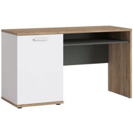 Home4You Twenty Writing Desk, 130x50x75cm, White/Grey/Brown (78010) | Desks | prof.lv Viss Online