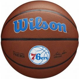 Мяч для баскетбола Wilson NBA Team Alliance 76ers 7 Brown/Blue (WTB3100XBPHI) | Спортивные товары | prof.lv Viss Online